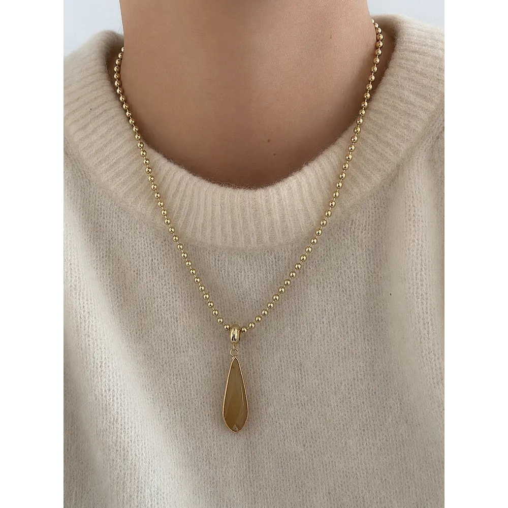 Collar Esferitas y Jade