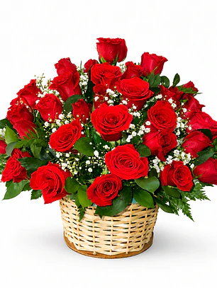 Caja con Rosas Rojas