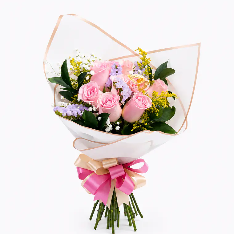 Bouquet Rosas Rosadas 1