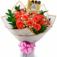 Bouquet Rosas Naranjas y Chocolates Ferrero - Miniatura 1