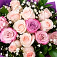 Bouquet Rosas Blancas y Rosadas con Morado - thumbnail 2