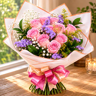 Bouquet Rosas Rosadas