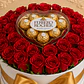 Caja con Rosas y Chocolates Ferrero - Miniatura 2