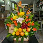 Frutero con Rosas, Lirios, Gerberas y Ave de Paraíso - thumbnail 1