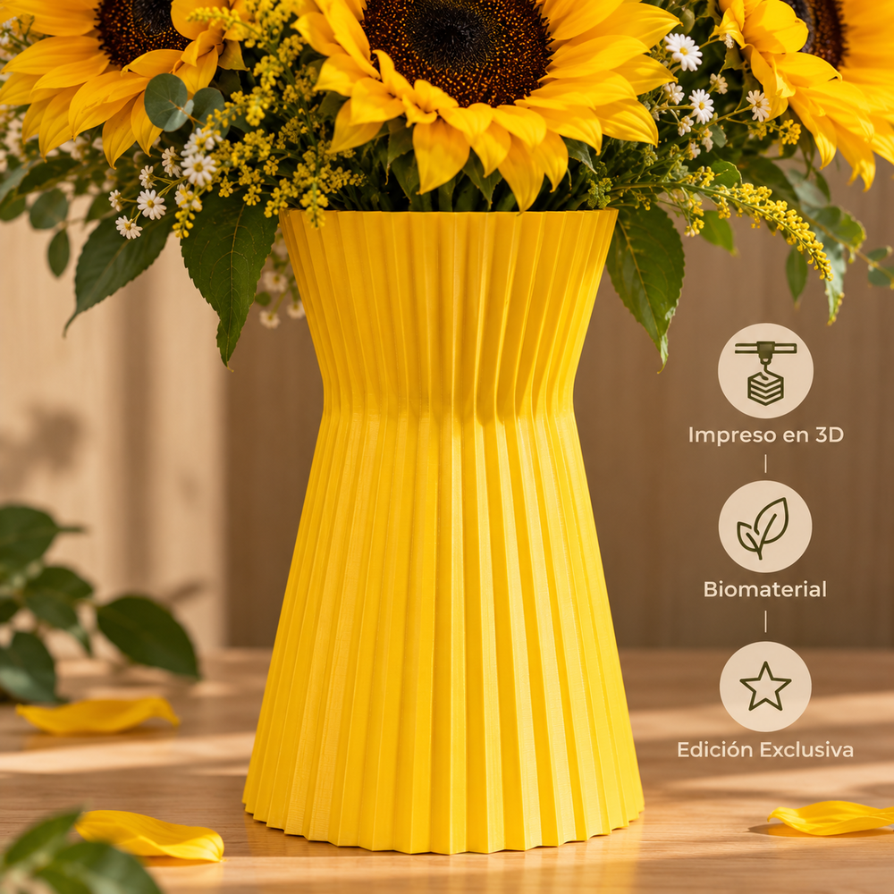 Florero Amarillo con Girasoles - Edición Exclusiva 2