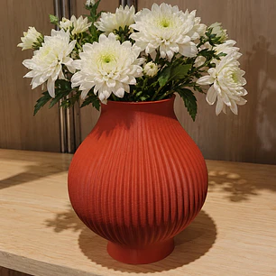 Florero Terracota Rojizo con Chirosas - Edición Exclusiva