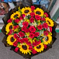 Bouquet Grande Rosas Rojas con Girasoles - thumbnail 1