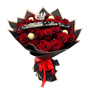 Ramo Buchón 25 Rosas Rojas | Despacho Hoy mismo en Santiago