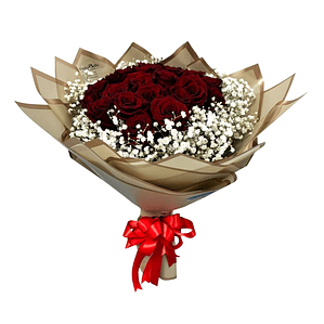 Ramo Buchón de 25 Rosas Rojas con Ilusión | Despacho Hoy Santiago