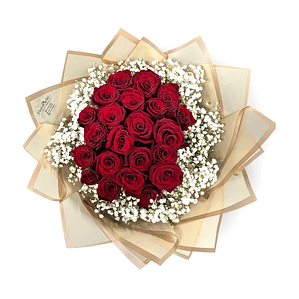 Ramo Buchón de 25 Rosas Rojas con Ilusión | Despacho Hoy Santiago