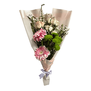 Ramo de Rosas Crema y Gerberas Rosadas con Despacho Hoy | Florabelle