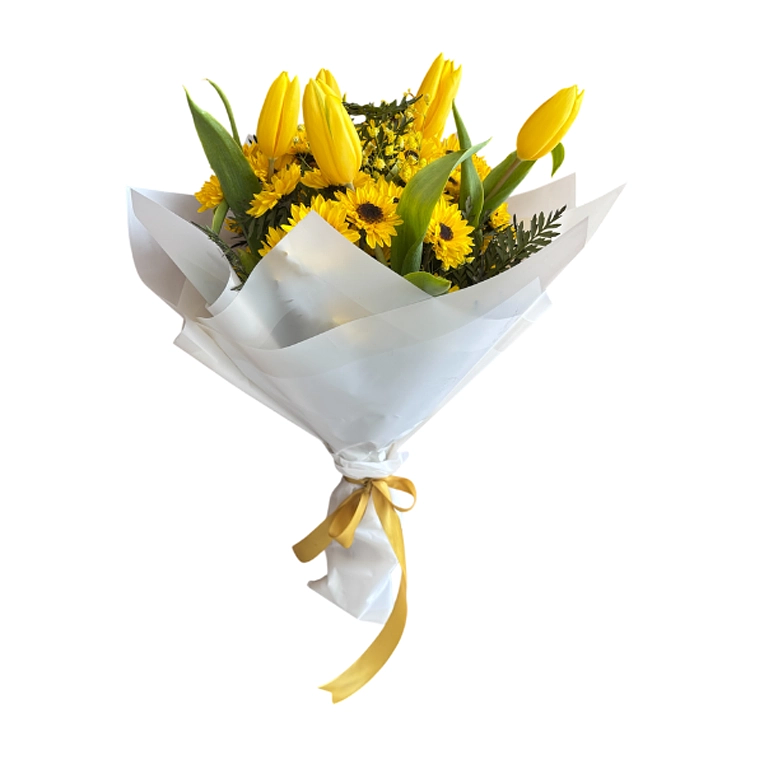 Ramo de Flores con Tulipanes y Maule 1