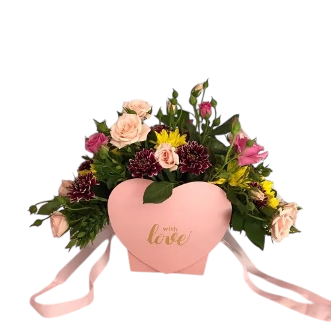 Box Floral Mixto en Caja Corazón 1