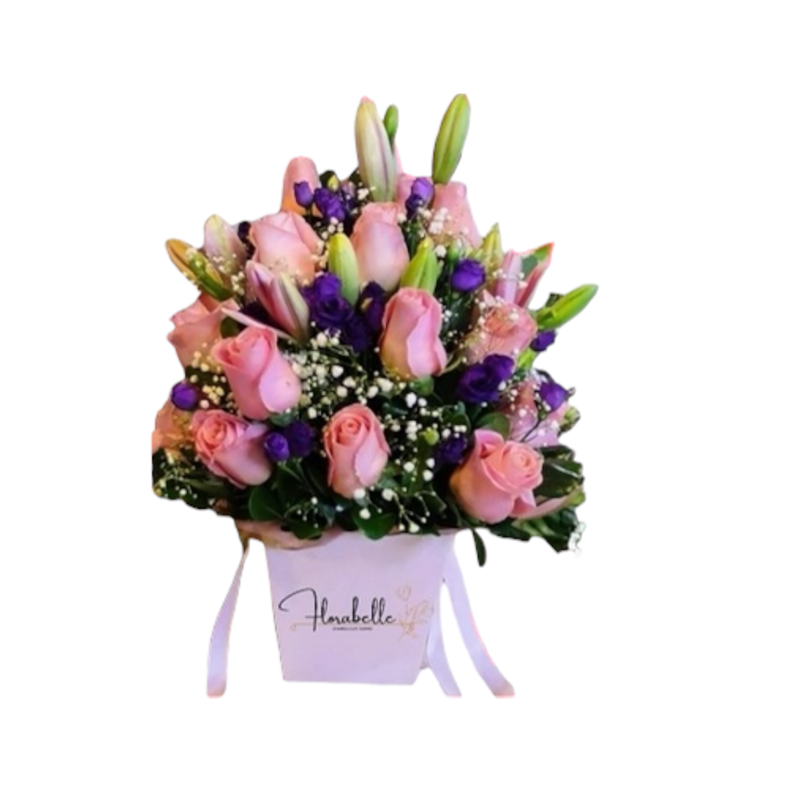 Box Floral Mixto en Tonos Rosados 1