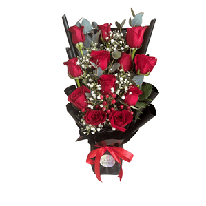 Arreglo Floral de Rosas Rojas en Base