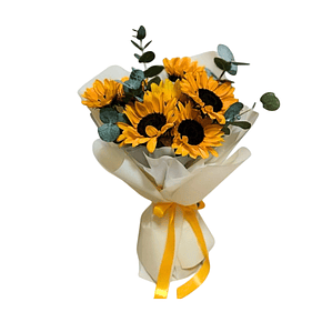 Ramo Floral de Girasoles con Eucalipto 