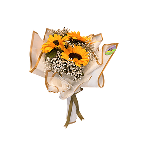 Ramo Floral de Girasoles con Gypsophila