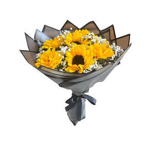 Ramo de Girasoles Premium con envoltorio elegante