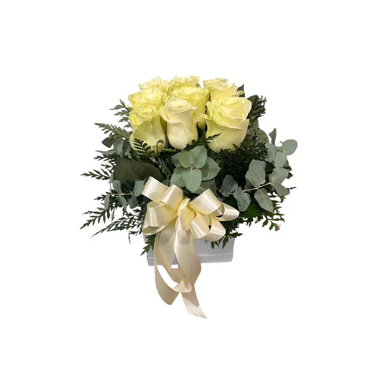 Box de Rosas Blancas para Condolencias 1