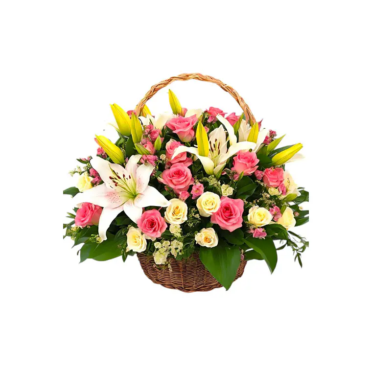 Canasta de Flores Mixtas con Liliums y Rosas 1