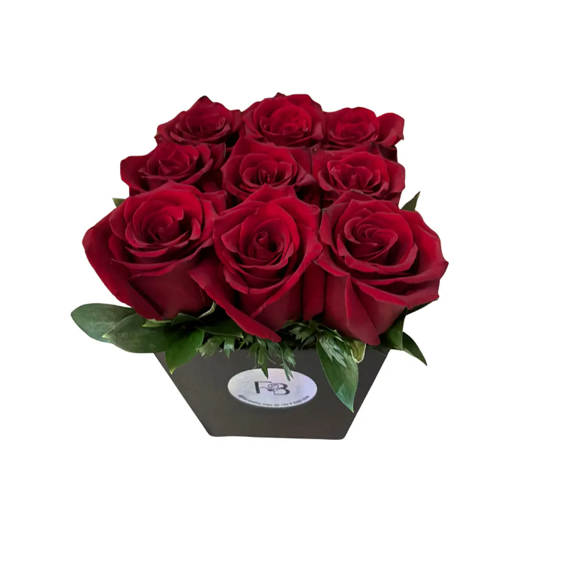 Box de 9 Rosas Rojas Premium 2