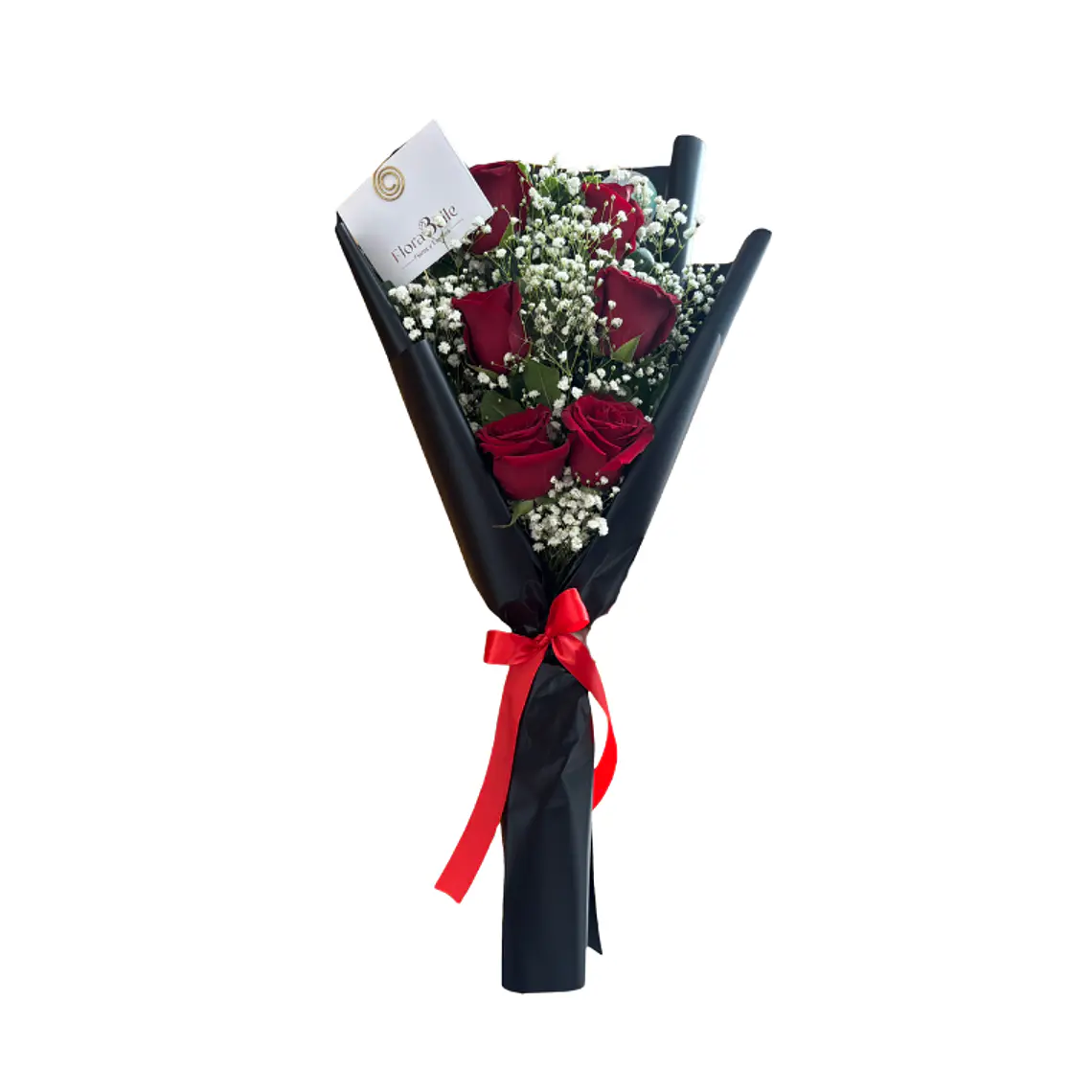 Ramo de 6 Rosas Rojas Elegancia Premium 1
