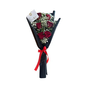 Ramo de 6 Rosas Rojas Elegancia Premium