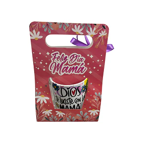 Taza Día de la Madre con 3 bombones en Caja Decorativa