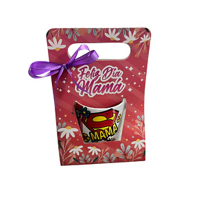 Taza Día de la Madre con 3 bombones en Caja Decorativa