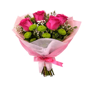 Ramo de Rosas Premium y Follaje de Temporada