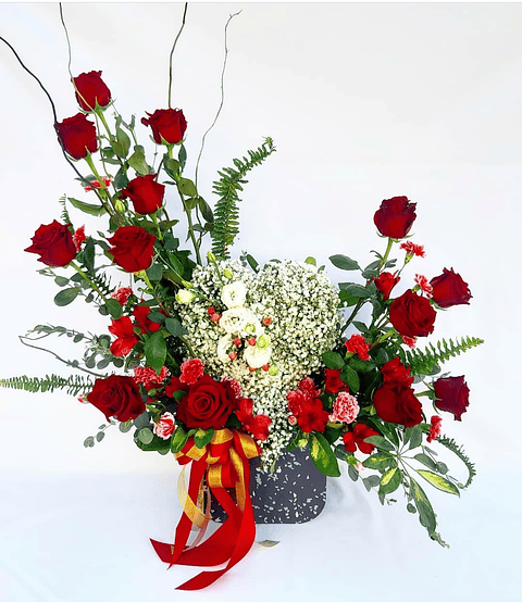 Corazón de gipsofilas