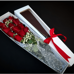 Caja de 12 rosas rojas