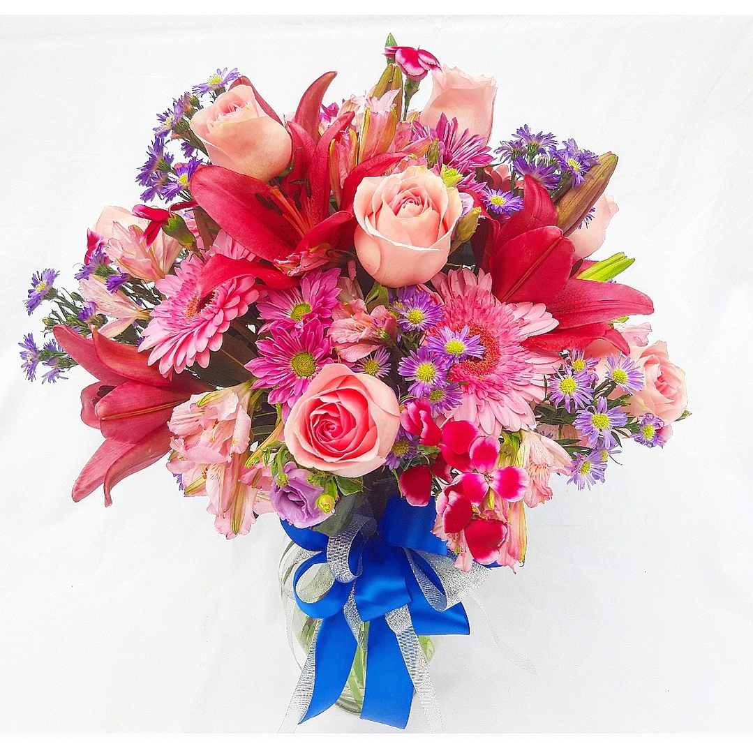 Florero mixto rosado 1