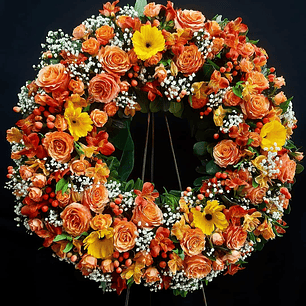 Corona Otoñal en atril