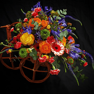 Triciclo de mimbre Primaveral