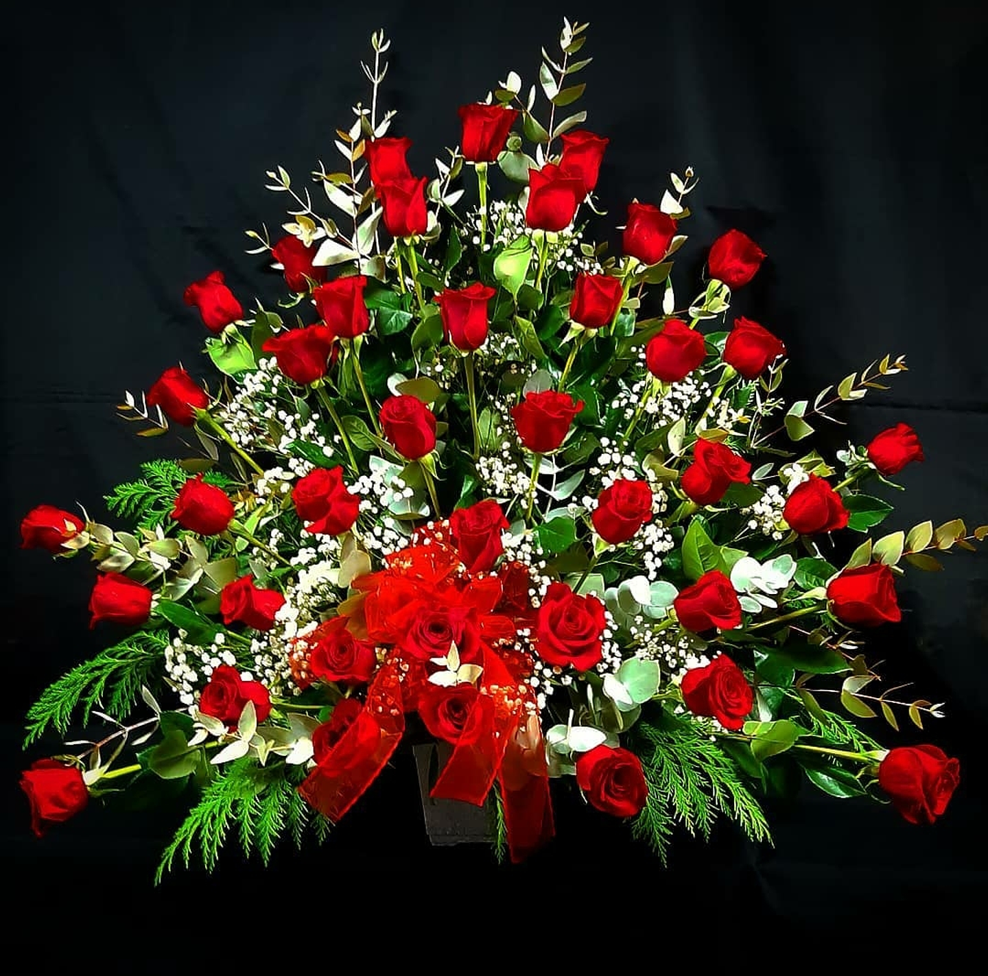 Arrimo de 50 rosas rojas 1