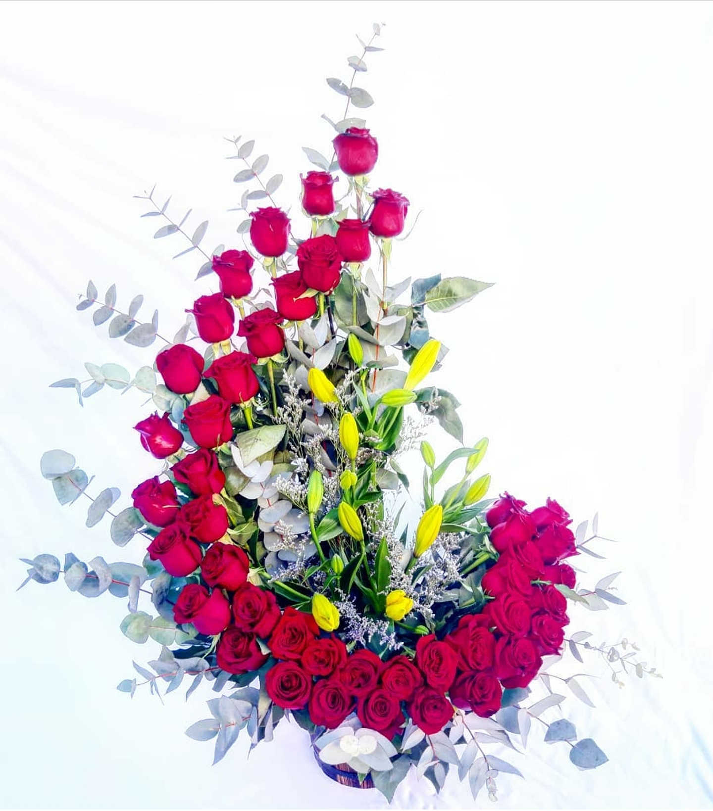 Caracola de 44 rosas rojas  1