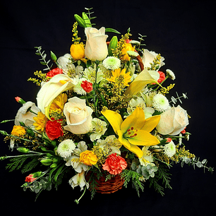 Cesta de flores mixtas