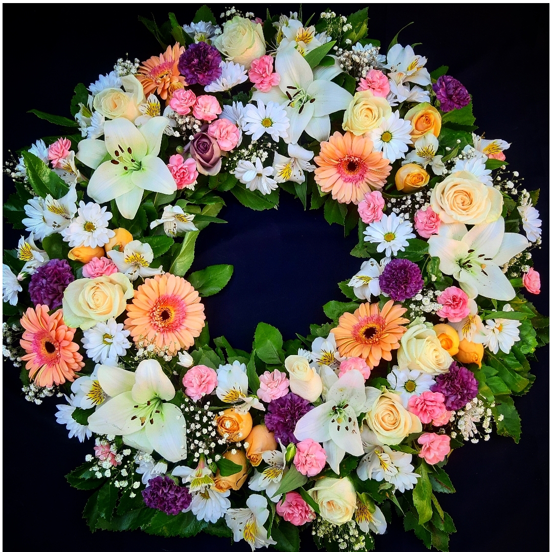 Corona de condolencias Pastel  1