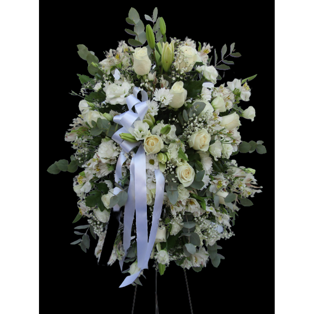 Medallón de condolencias blanco 1