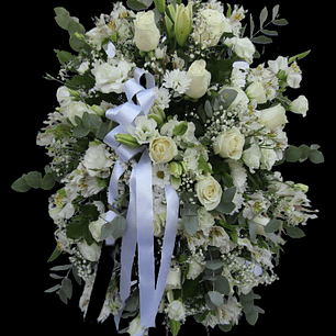 Medallón de condolencias blanco