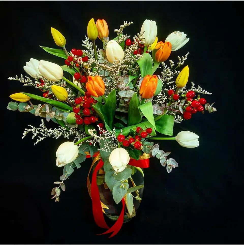 Florero Samaritano de 30 tulipanes 1