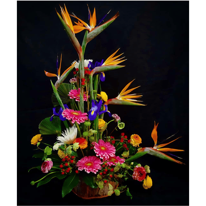 Arreglo decorativo de aves del paraíso  1