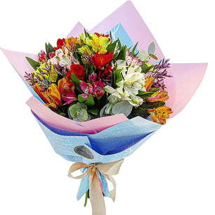 Bouquet de alstroemerias multicolor