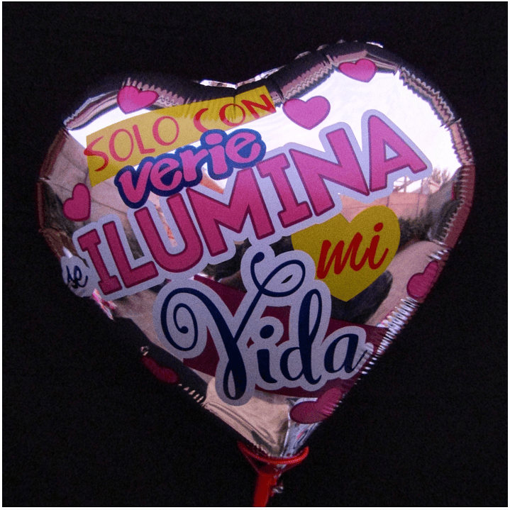 Globo metálico corazón  1