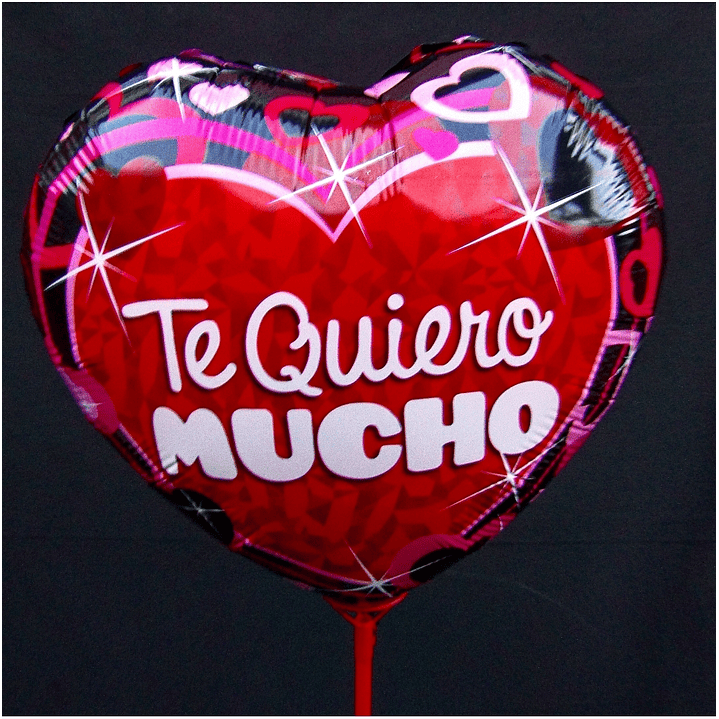 Globo metálico te quiero mucho 1