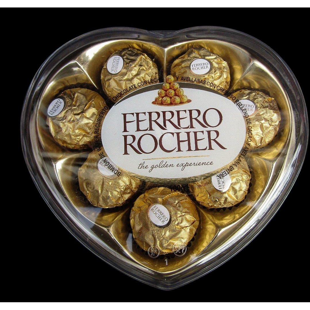 Bombones ferrero rocher 8 unidades en forma de corazón  1