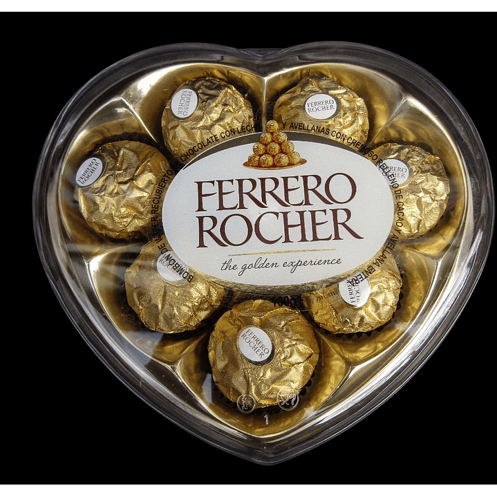 Bombones ferrero rocher 8 unidades en forma de corazón  1