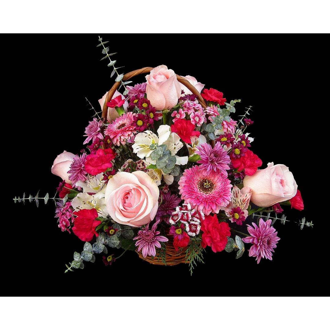 Cesta mixta rosada  1