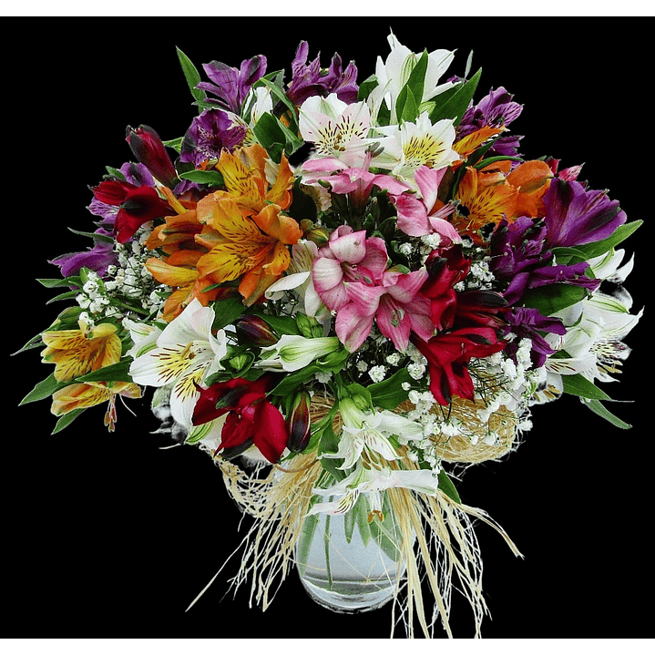 Florero mediano de alstroemerias  1